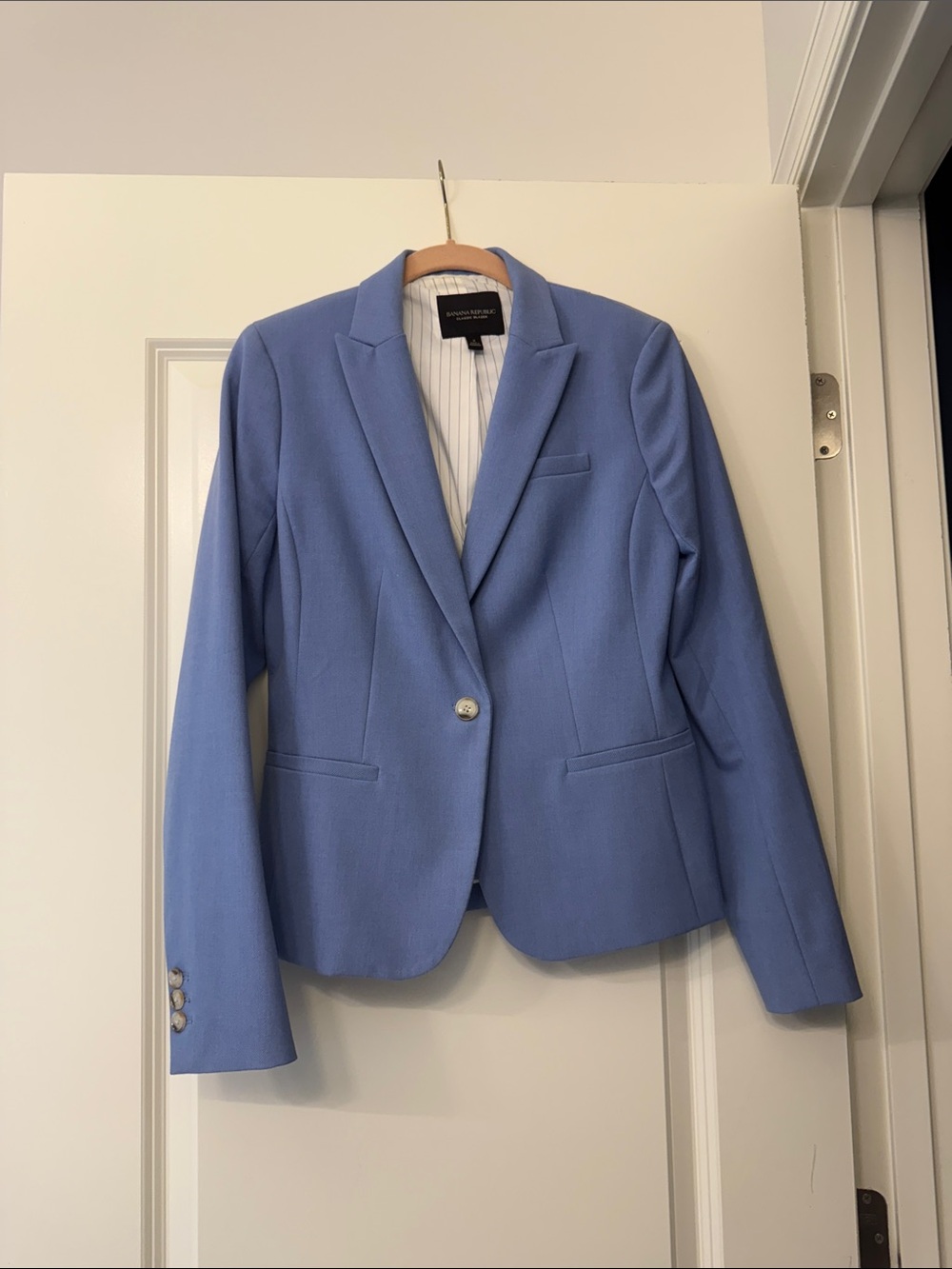 Banana Republic Light Blue Single-Button Womens Blazer